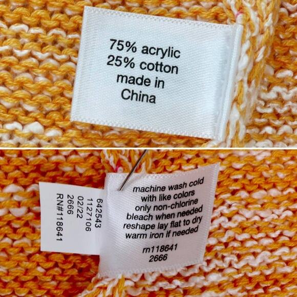 Lane Bryant Size 18/20 Open Cardigan Knit Sweater Ombre Pink Orange - Picture 11 of 11